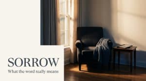 Quiet window-lit scene representing sorrow, the deep and lasting sadness that follows loss